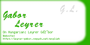 gabor leyrer business card